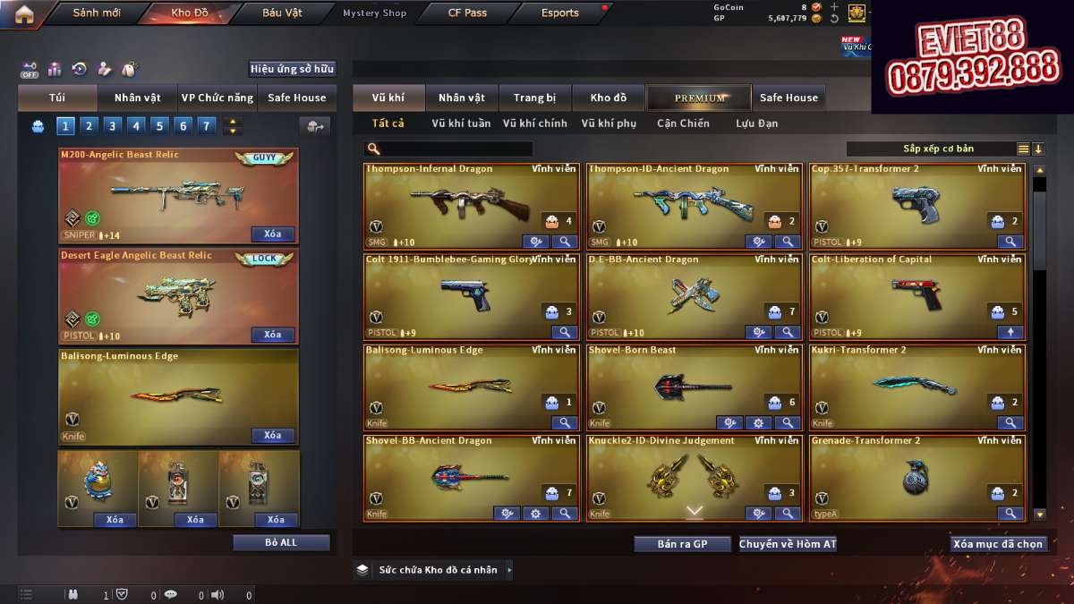 shop acc cf uy tin gia re